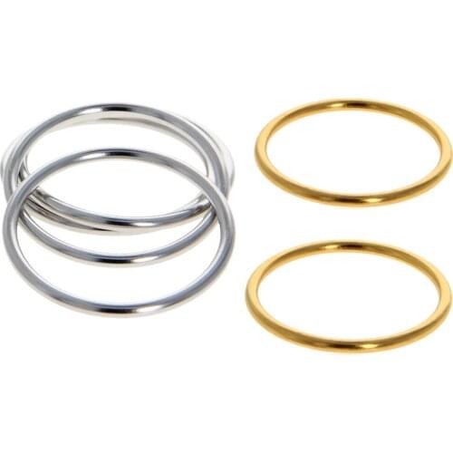2/4/5/6/10Pcs Zinc Alloy O-ring Electroplating ID 40mm Decorative Rings OD 3mm Metal Strap Replacement DIY Hardware