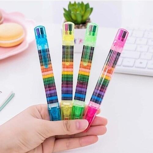 4PC Funny Creative Education Paint Childrens Graffiti Pen Creative Stationery 20-color Childrens Drawing Toy Crayons Baby