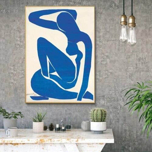 HD Print Abstract Canvas Painting France Henri Matisse Blue Naked Woman Poster Wall Art Living Room