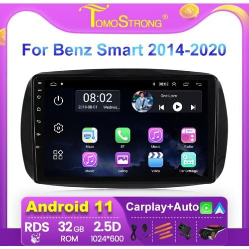 Autoradio Android system For Mercedes Benz Smart 2016 2GB+32GB Car radio dvd multimedia with rds wifi dual usb navigation gps