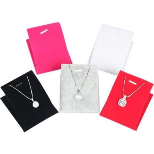 Velvet Retail Necklace Jewelry Display Stands, 5 Colors Optional