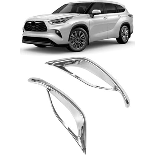 For Toyota Highlander 2020 2021 ABS Rear Fog Light Lamp Cover Trim Foglight Bezel Decoration Frame