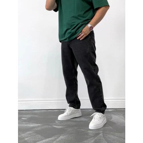 2021 All Matching Mens Wild Casual Straight Jeans Mid Waist Solid Color Washed Classic Style Fit Comfy Daily Wear Denim Pants