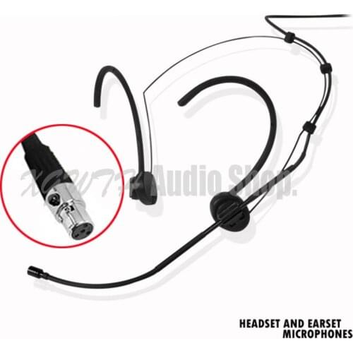 Mini XLR 4 Pin TA4F Headworn Headset Microphone For Shure Wireless BodyPack Transmitter PGX24 PGX14 BLX SLX GLXD