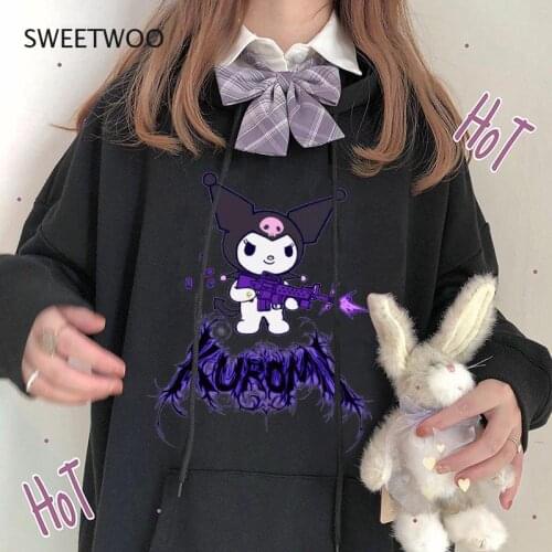 Harajuku Cartoon Printed Long Sleeve Pullover Hoodies Women Cute Funny Tops Autumn Winter Streetwear O Neck Female Sweatshirts