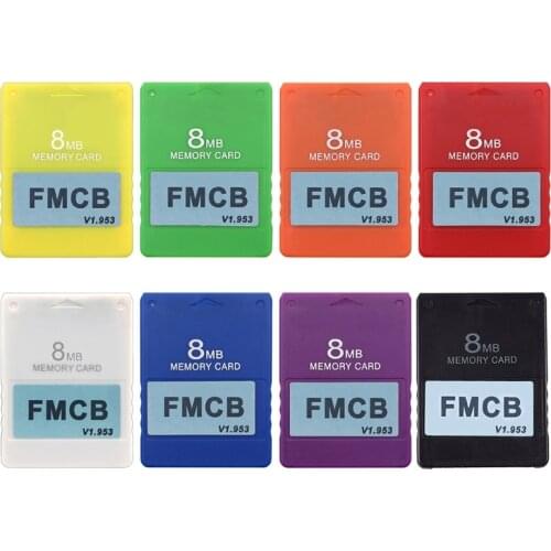 Multiple Colors Available FMCB v1.953 Card Memory Card for PS2 Playstation 2 Free McBoot Card 8MB 16MB 32MB 64MB OPL MC Boot Pro