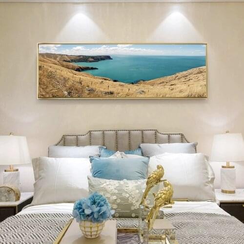 Mountain Peaks and Water Reflections Large-size Sea Views Landscape Landscape Canvas Painting Home Decor Wall Art Canvas Poster