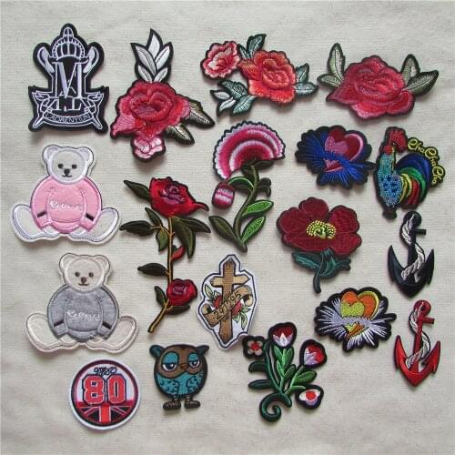 Hot sell brand new high quality fashion hot melt adhesive applique embroidery patches stripes DIY clothing accessory C5333-C5384