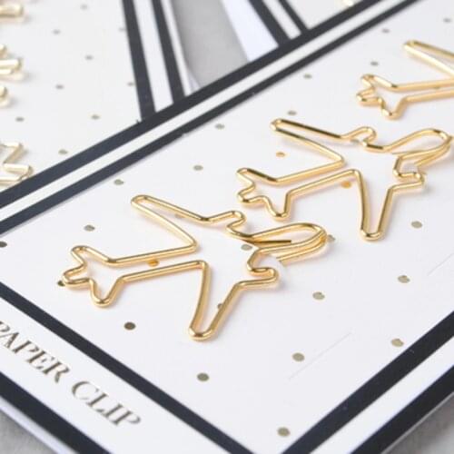 Gold pin paper clip metal clip Bookmarks storage office accessories gold pink bow book mark cute bow paper clips