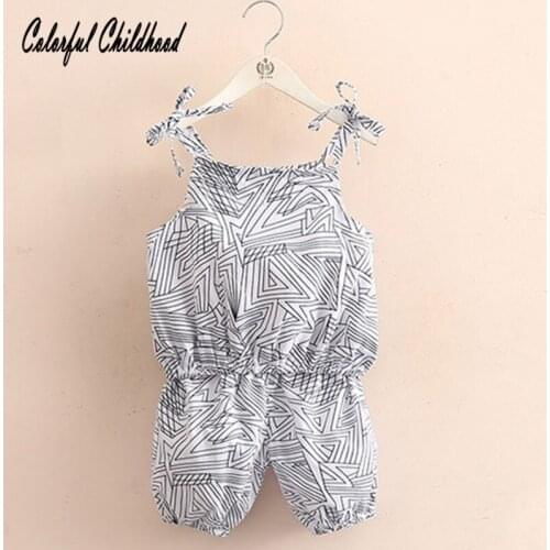 Sweet Girls Clothing Set 2018 Summer Baby Girls Cotton stripe vest + Shorts toddler kids clothes 2-8Yrs