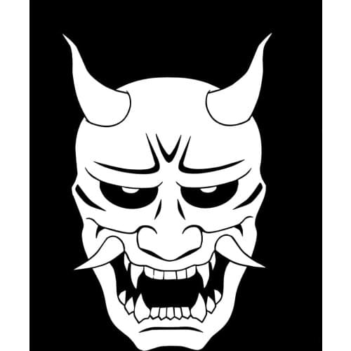 Hannya Mask Japanese Jealous Female Demon Auto Window Front Rear Windshield Body Decorate Sticker Car Styling and Decals