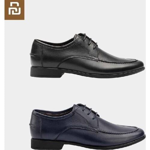 Youpin New Men Business Dress Wedding Leather Shoes male Flats casual shoes Nappa top layer cowhide Comfortable sole