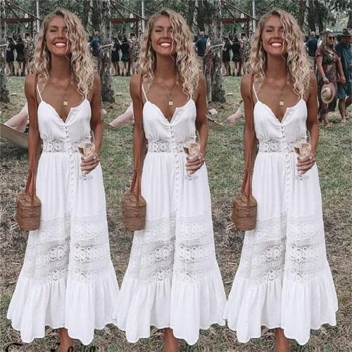 New Arrival Fashion Women Maxi Long Dress Bodycon Beach Boho Holiday Cocktail Party Sundress