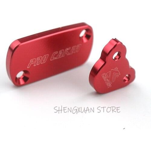 CNC Front & Rear Brake Reservoir Fluid Cover Fit CR125 CR250 CR150R CRF250R CRF250X Motorcycle MX Enduro Motard