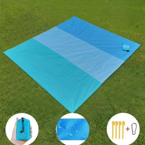 Beach Blanket Portable Pocket-Sized Picnic Mat Waterproof Sandproof Beach Mat With Storage Bag Outdoor Camping Accessories 3size