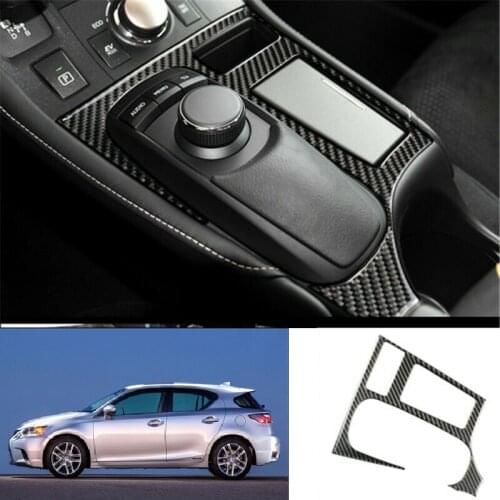 Fit For Lexus CT200h 2011-2017 Carbon Fiber Central Console Armrest Strip Trim 1pcs