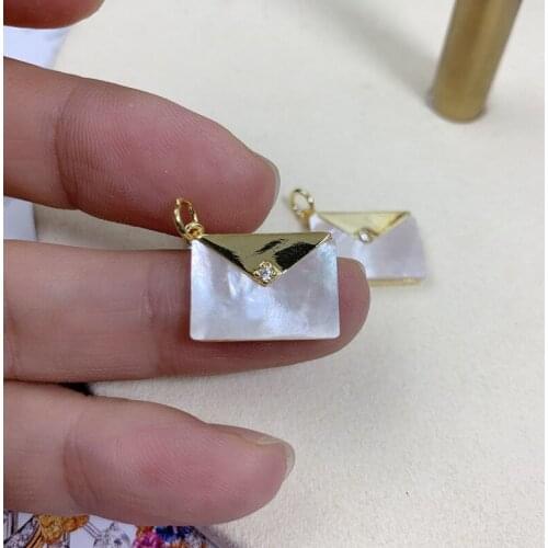 12*16mm Natural Shell purse Pendant Wallet Pendant mother pearl pendant