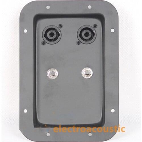 2pcs/lot Professional stage speaker junction box mounting plate connection iron plate with double ohmhead size 125*178mm