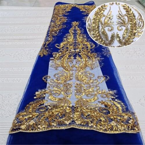 Handmade Lace African French Lace Fabric 2021 High Quality Beaded Ghana Lace For Nigerian Lace Fabrics For Party Dress jl69-20