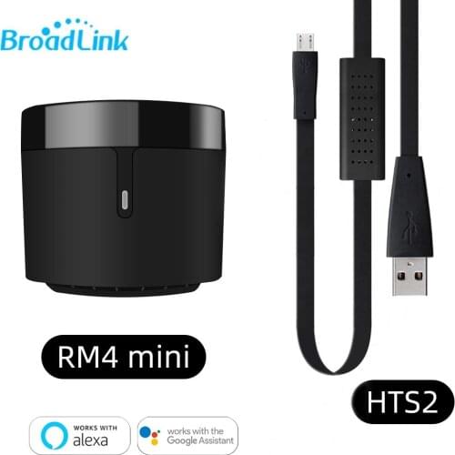 Broadlink rm4 Mini WiFi IR Universal remote control for TV, Air-con, Smart Home Compatible Temperature Humidity Sensor HTS2