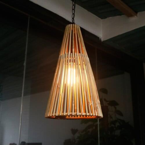 Southeast Asia retro hand-made bamboo art Pendant Lights Countryside nostalgic E27 LED lamp for tea room&stairs&pavilion LDK020