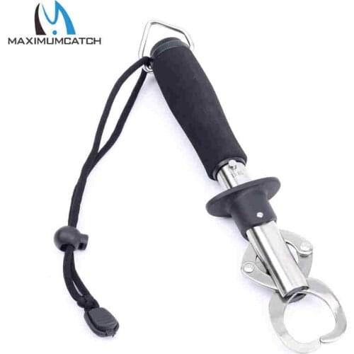 Maximumcatch Stainless Steel Fish Lip Gripper With Scale Fishing Tool Fishing Tackle