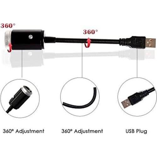 Usb Car Roof Star Projector Led Night Light 3 Colors 7 Lighting Effects Lamp