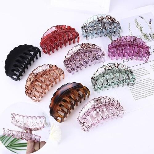 Claw Clip for Women Black Plastic Hair Claw Large Size Hair Clips Claw Clip Crab for Hair Accessories for Hair