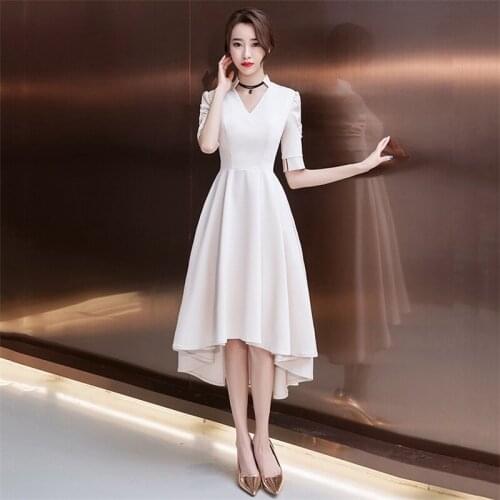 Party Dress White Sexy Hole Back Pleated Dresses 2019 New Spring Summer Korean Elegant Slim Banquet Dress Vestido Feminina CX729