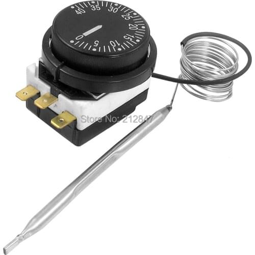 1NC 1NO AC 250V/380V 16A 0-40C Temperature Control Switch Capillary Thermostat