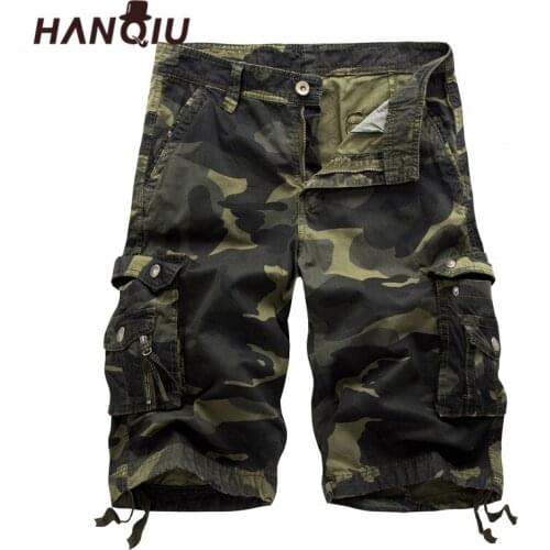 2021 Military Camo Cargo Shorts Summer Fashion Camouflage Multi-Pocket Homme Army Casual Shorts Bermudas Masculina