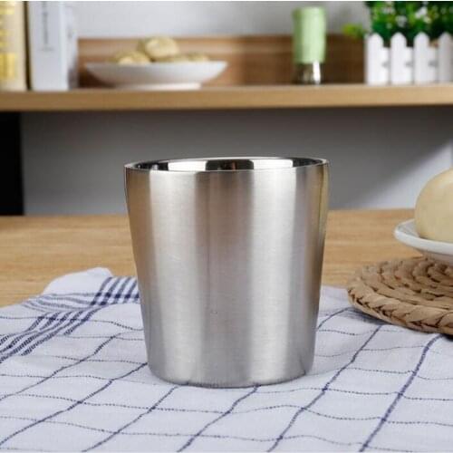 50pcs Stainless Steel Water Cup Coffee Mug Double Wall Wine Beer Tea Cups Portable Camping Travel Drinkware ZA6840