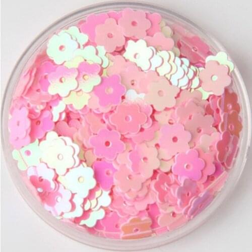 6mm Flat Flower Center Hole AB Dark Pink Loose Sequin Paillette Sewing,Wedding Craft,Women Kids DIY Garment Accessories SFF61