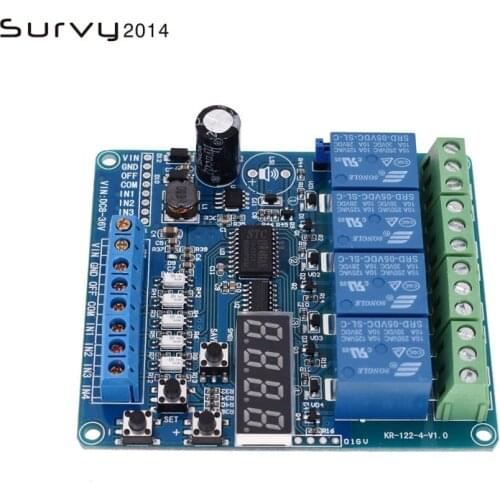 8-36V 4-channel Multifunction Time Delay Relay Interface Board Module Optocoupler LED diy electronics