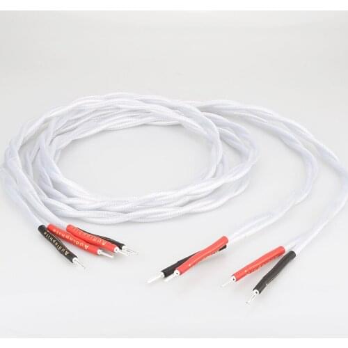 Audiocrast HI-End 7N Silver Plated HIFI Speaker Cable Audiophile loudspeaker Cable Audiograde Cable For speaker audio line