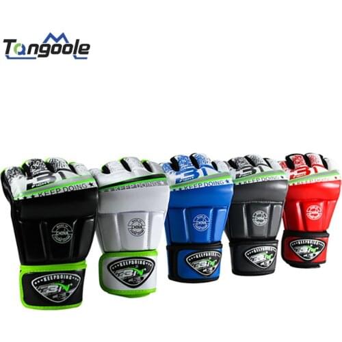 BNPOR Kids Adults Boxing Muay Thai MMA Gloves Open Fingers Sparring Martial Arts Training Mitts Fight Wushu gloves