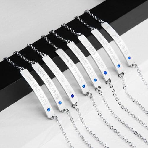 Kpop bangtan boys Pink gems Bracelet stainless steel wristband for fans birthday gift collection K-pop bangtan bracelet