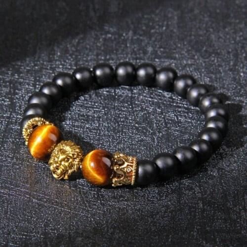 Wolf bracelet bead jewelry tiger eye stone beads pulseras for women bijoux femme mujer homme jewelry bijoux friends bransoletki