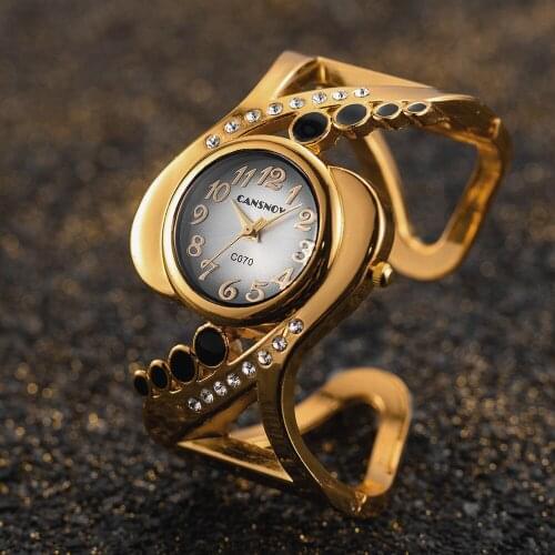 Womens Watches Simple Gold Stainless Steel Ladies Watch 2021 Top Luxury Brand Bracelet Quartz Wristwatch Clock Relogio Feminino