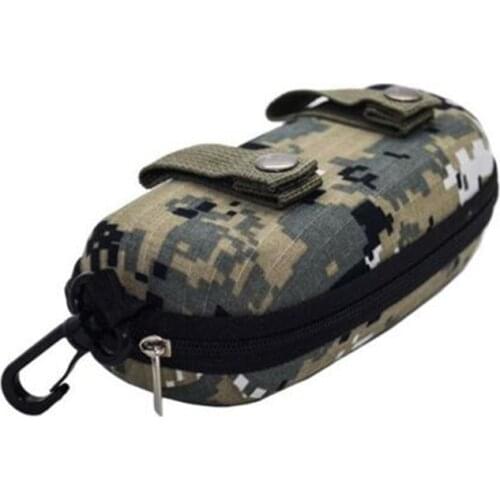 Fashion Camouflage Sunglasses Case Military Glasses Box EVA Eyeglasses Cases Mens Eyewear With Belt Clip lens container A1