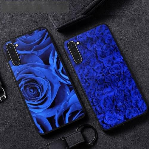 Blue rose Phone Case For Samsung A51 A32 A52 A71 A50 A12 A21S S10 S20 S21 Plus Fe Ultra