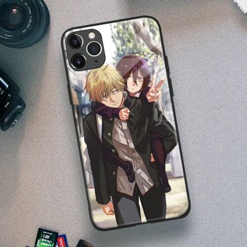Reze and Denji Chainsaw Man Manga Anime Soft TPU Glass Phone Case for IPhone SE 6s 7 8 Plus X Xr Xs 11 12 Mini Pro Max Samsung