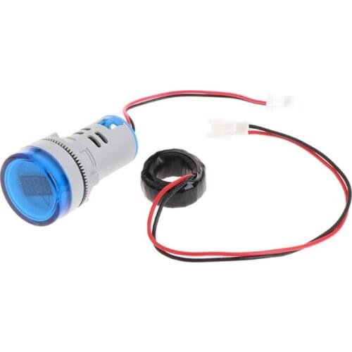 AC 220V 0-100A Digital Ammeter 22mm Display Monitor Current Measuring Meter Tester Tools