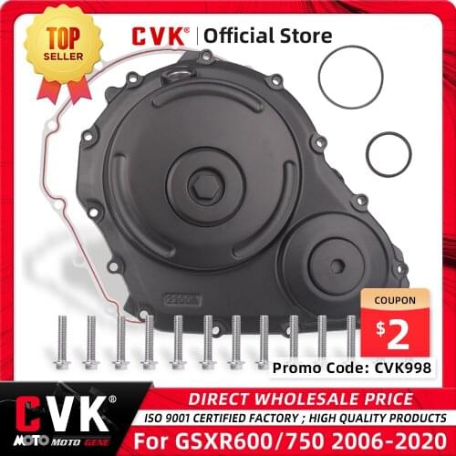 CVK Engine Cover Clutch CrankCase Side Cover Shell For SUZUKI GSXR600 GSXR750 2006-2009 2010 2011 2012 2013 2014 2015 2016 2017