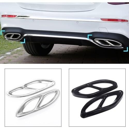 For Mercedes Benz A B C E Class Coupe W246 W205 W212 GLE W166 C292 GLS CLA Car-styling AMG Rear Exhaust Pipe Cover Trim Frame