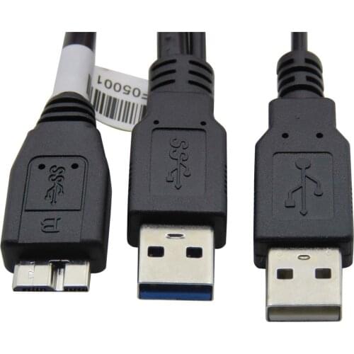 Two USB3 0 A Male to Micro USB 3 0 B Cable for Mobile HDD With USB Cable