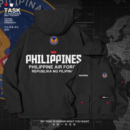 Philippines Filipino PHL men jacket hooded air force logo army fan jackets Military fashion casual coat new top clothes autumn