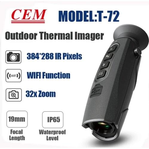 CEM T-72 Thermal Camera Hunt Night Vision Monocular Thermal Imager for Hunting Wild Boar Wolf Rabbit and Outdoor Observation