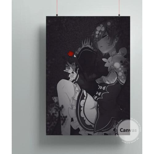 Canvas Anime Rem re: zero Pictures Home Manga Decoration Paintings Poster HD Prints Wall Art Modular Living Room