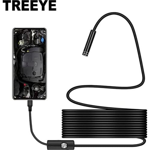 TREEYE Android Phone Inspection Camera 1M 2M 5M 3.5M 7/5.5mm lens Endoscope IP67 Waterproof 480P HD micro USB Snake Camera
